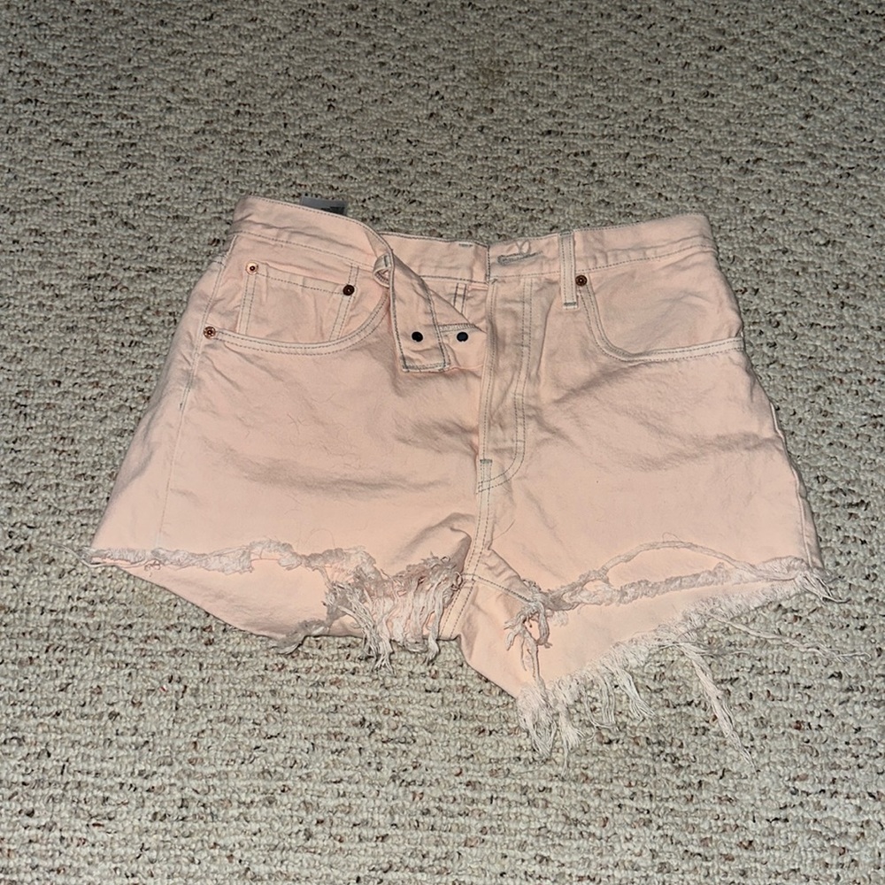 Levi’s pink, jean shorts, size  8